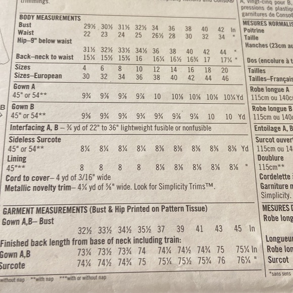 🪡 Simplicity MISSES MEDIEVAL Costumes Sewing Pattern 8728 - Picture 3 of 4